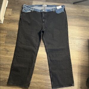 Abercrombie & Fitch Women's High Rise 90s Relaxed Two Tone Jeans 37/24R NEW